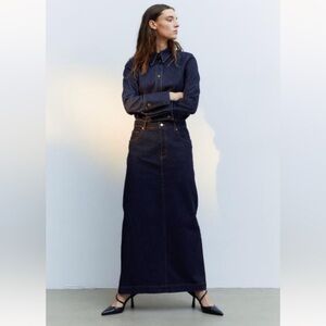 H&M long denim skirt